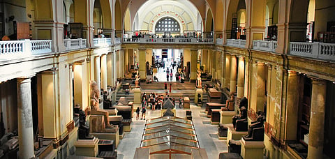The interiors of the Grand Egyptian Museum