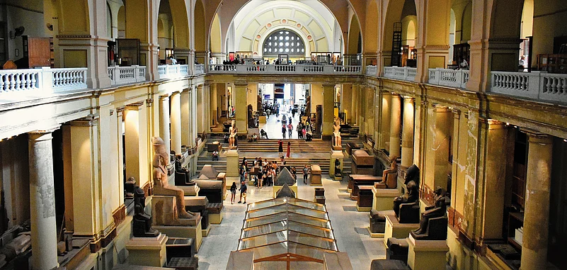 The interiors of the Grand Egyptian Museum