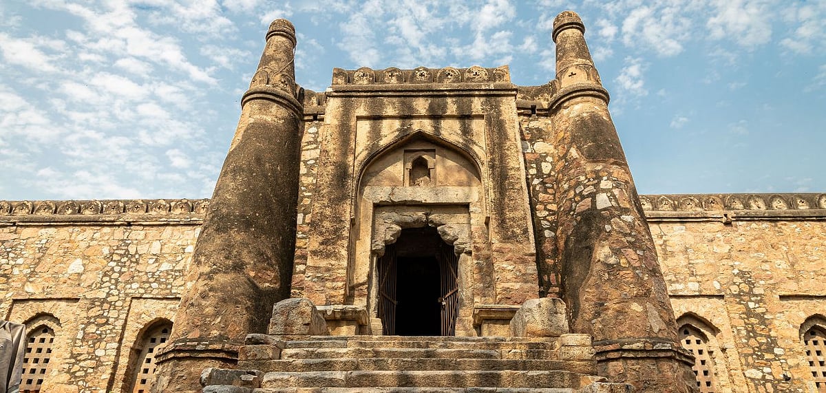 The Khirki Mosque in South Delhi