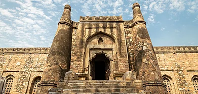 The Khirki Mosque in South Delhi