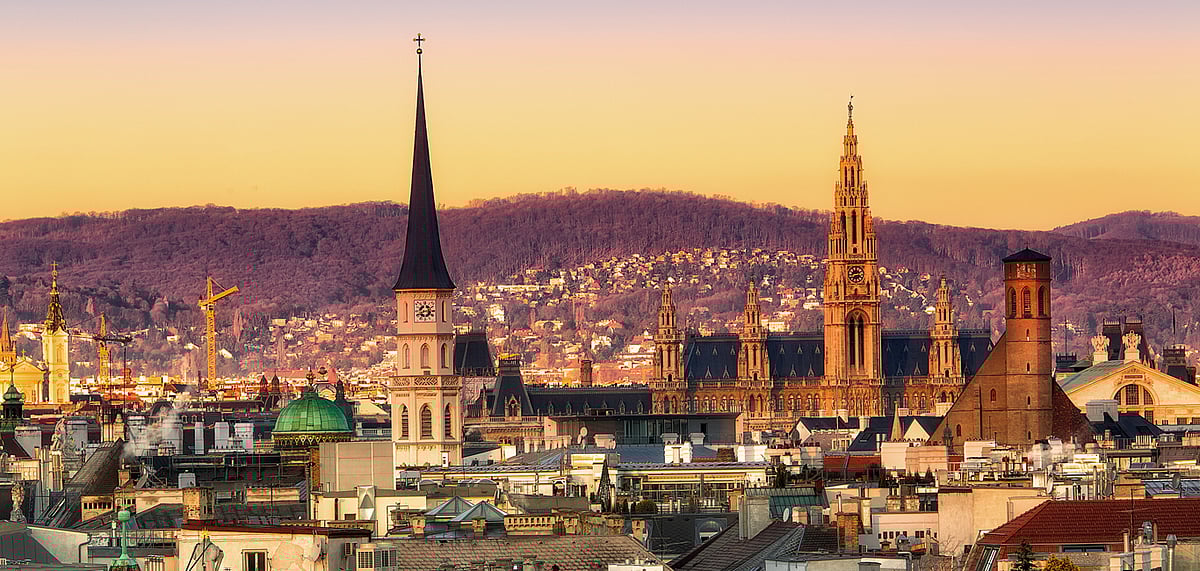 A beautiful sunset at Vienna