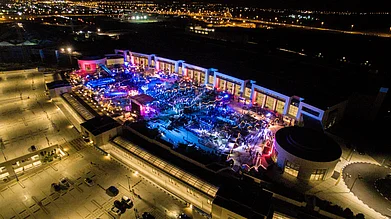 An aerial view of Winter Village in Muscat, Oman