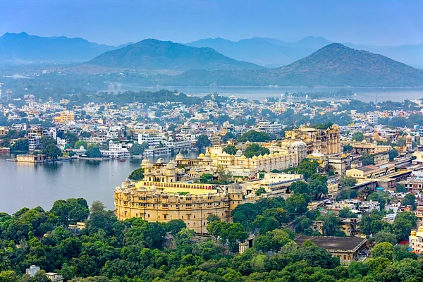 Aerial view of Udaipur