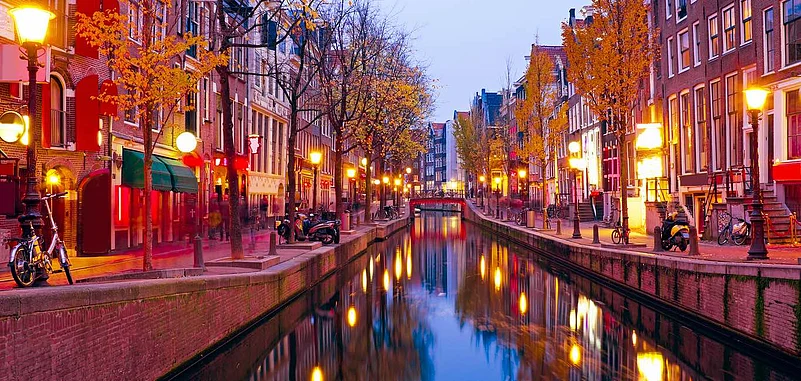 Post sundown in Amsterdam