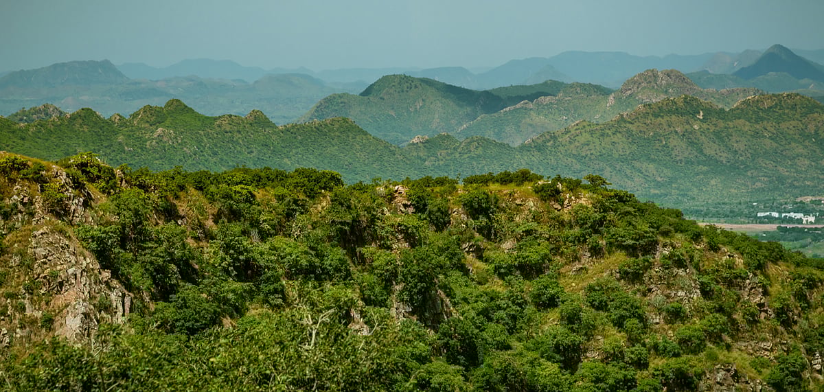 The Aravalli hills start near Delhi, pass through southern Haryana and Rajasthan, and end in Gujarat - null