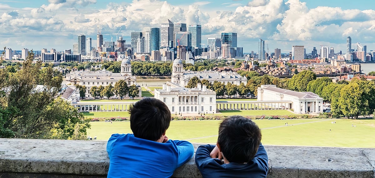 Greenwich Park and the London skyline