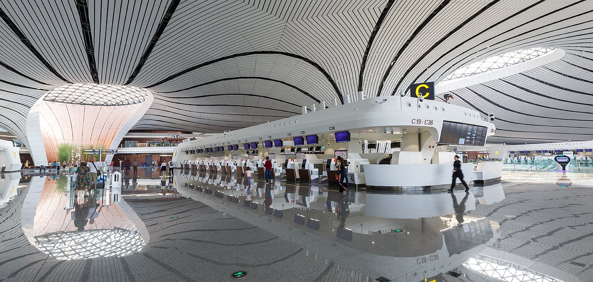 Terminal at the Daxing International Airport