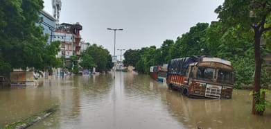 The city is waterlogged due to the rains