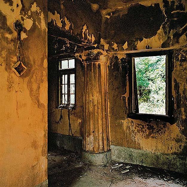 The ruins of a home built with care and attention to detail