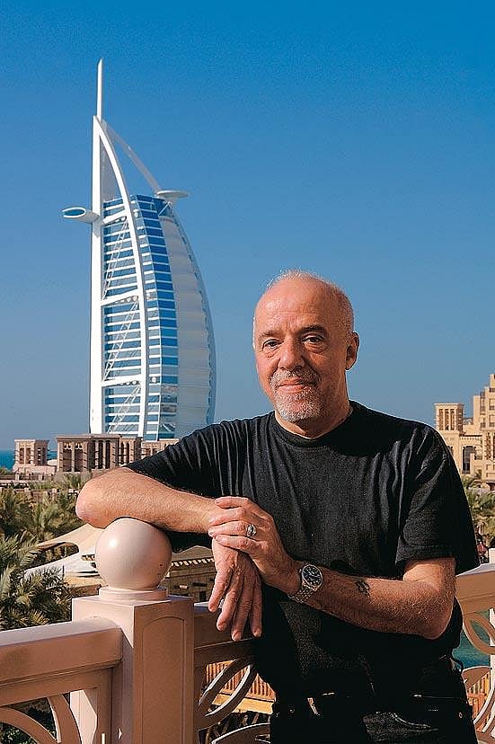 His hometown, Rio de Janeiro, is a mesmerising place for Brazilian-born writer Paulo Coelho. Here he is photographed in front of the Burj Al Arab hotel in Dubai.