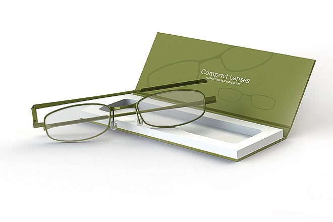 Trim reading glasses for the frequent traveller