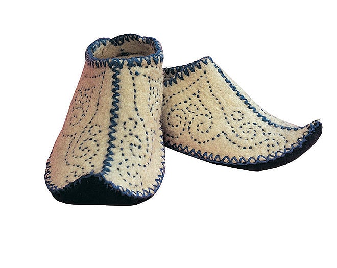 Mongolian felt slippers