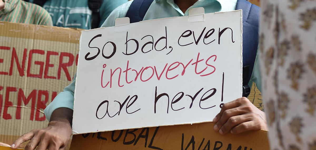 A young protestor near Lodhi Garden