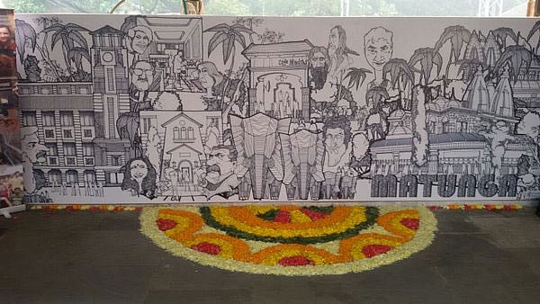 One of the paintings created at the stations in Mumbai