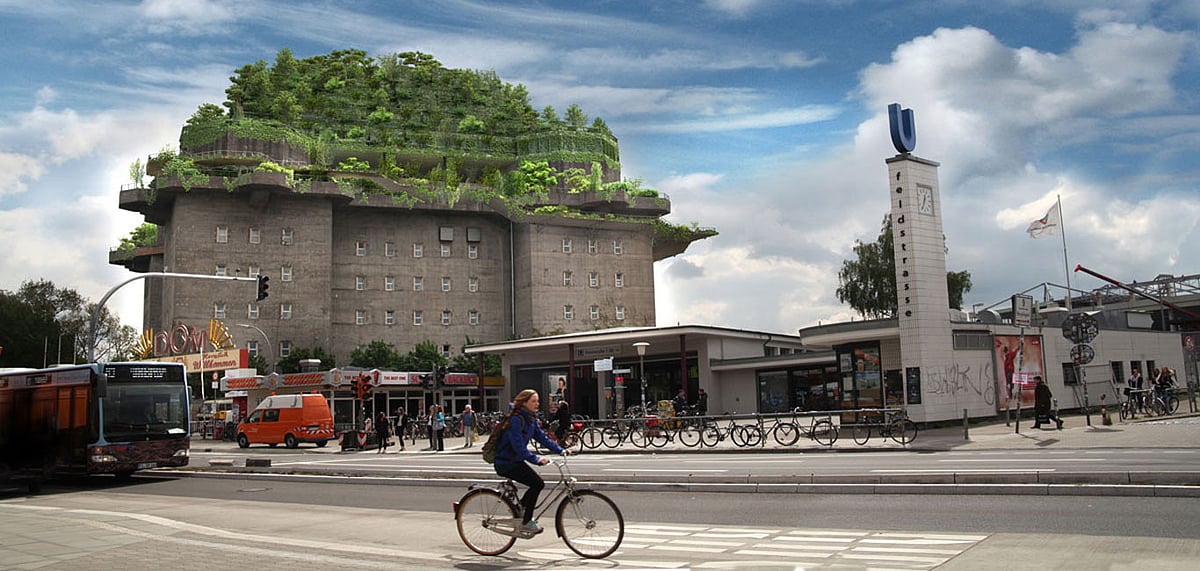 The bunker as it will look after planting