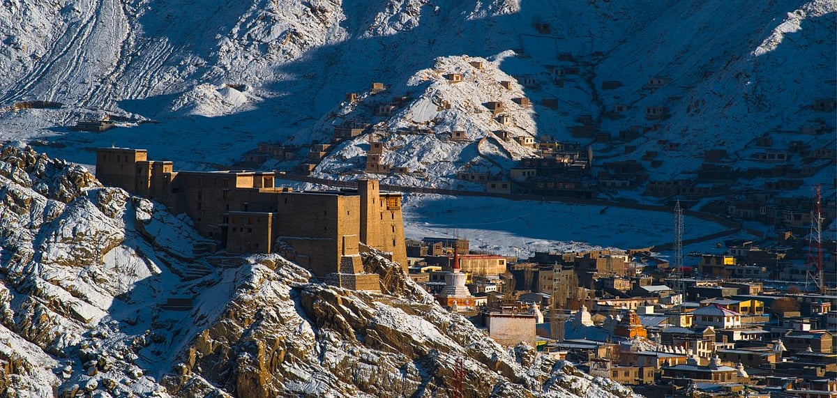 The picturesque Leh palace in Ladakh