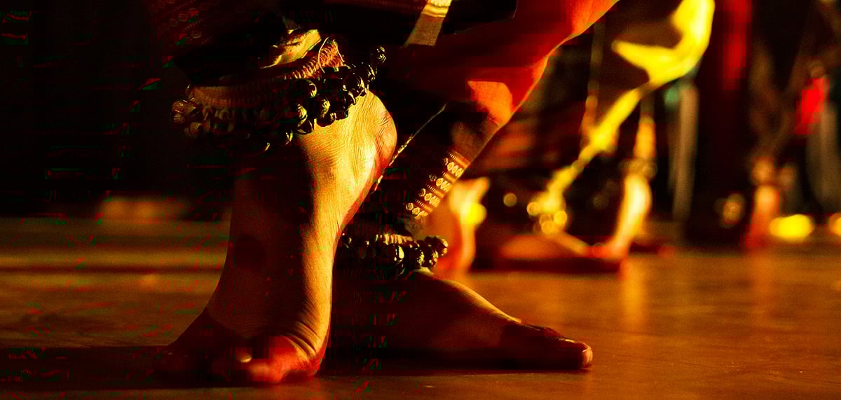 A classical dance posture