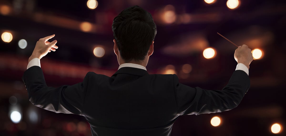 The mask enhances clarity of notes at a concert