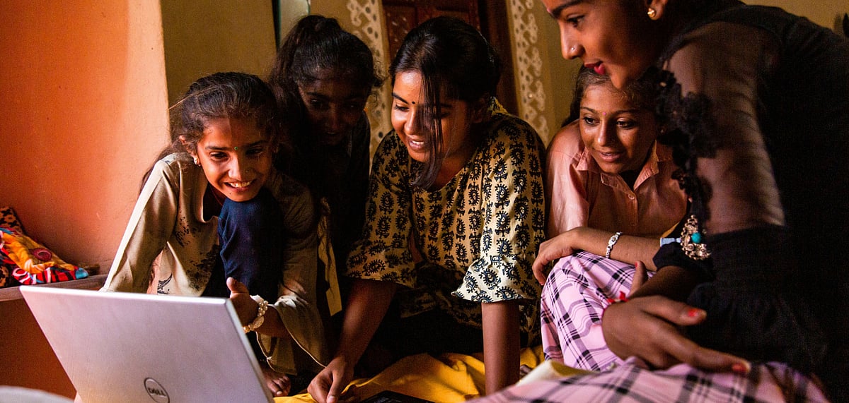 NotOnMap volunteers with members of a rural community 