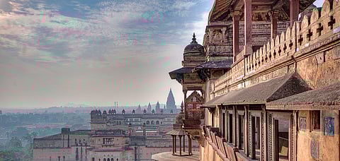 The Jahangir Mahal inside the Orchha Fort Complex