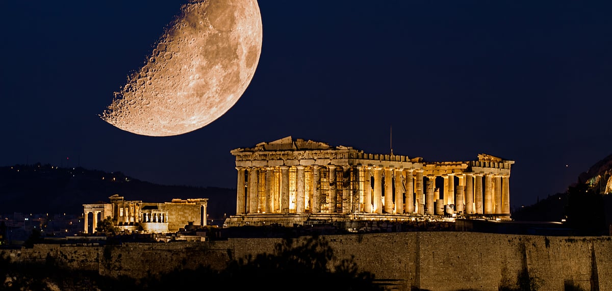 The Parthenon suffered severe damages in 1687 during the Great Turkish War