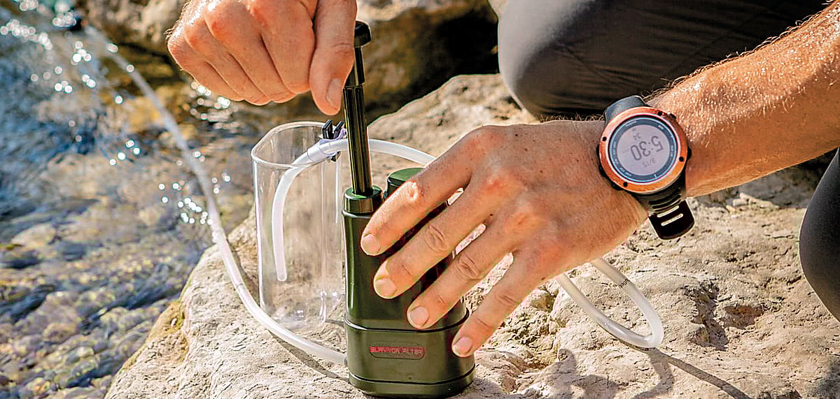 Opt for portable water filter instead of plastic water bottles