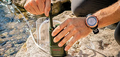 Opt for portable water filter instead of plastic water bottles