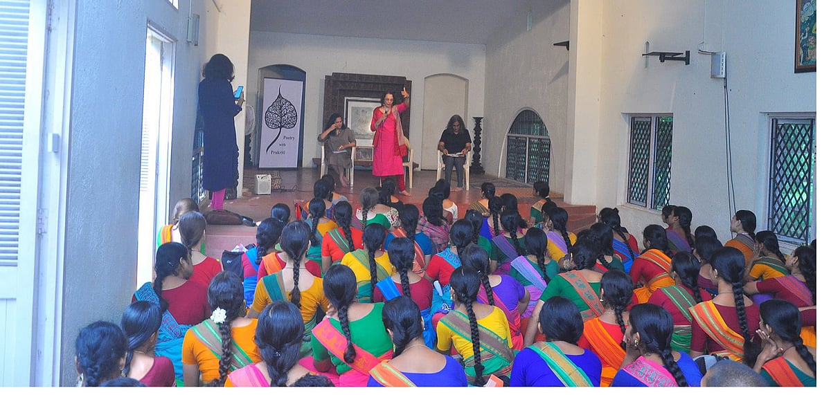 A poetry event organised by Prakriti Group before the pandemic 