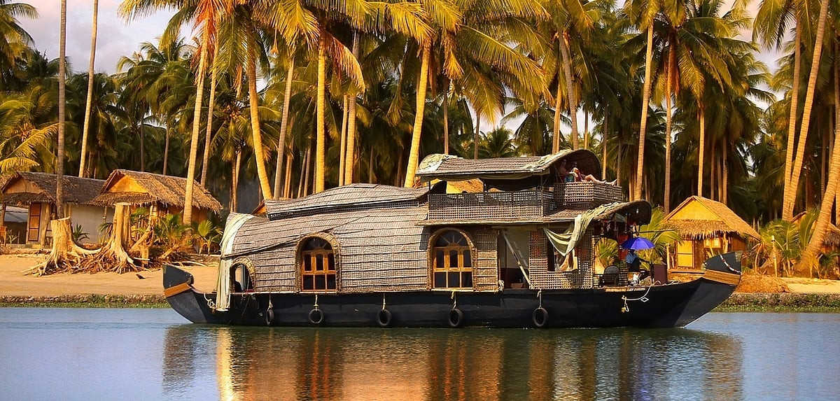 A houseboat on the backwaters
