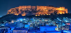 Mehrangarh Fort on the hill, Jodhpur