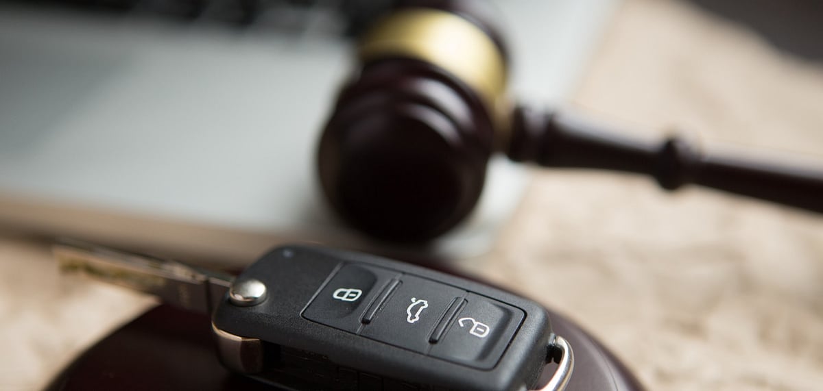 A car set to auctioned off on the auction block 