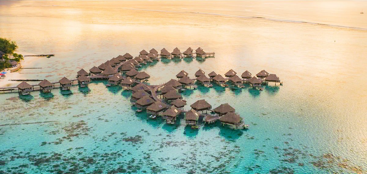 The overwater resorts of Tahiti are already quite good at distancing