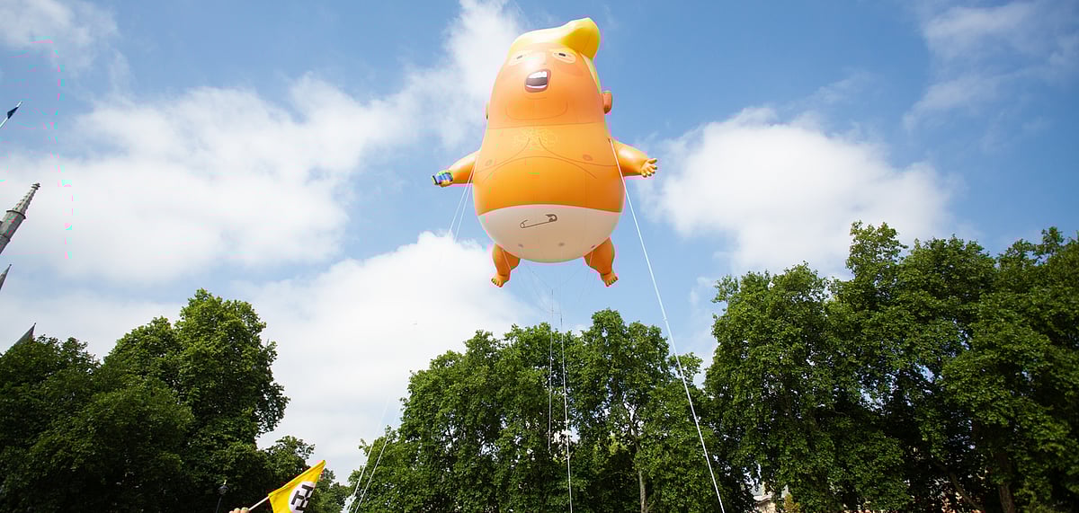Baby Trump seen at the 2018 protest in UK against Trumps visit