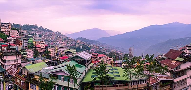 A panoramic view of Gangtok in Sikkim