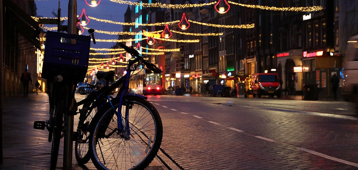 Deserted streets in Amsterdam