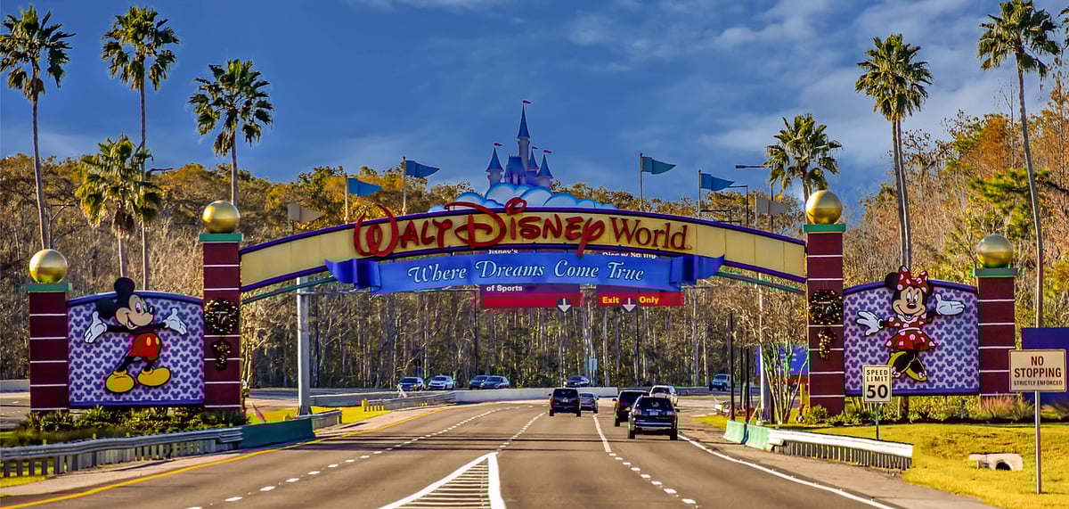 Entrance Arch of Walt Disney Theme Parks at Orlando Florida