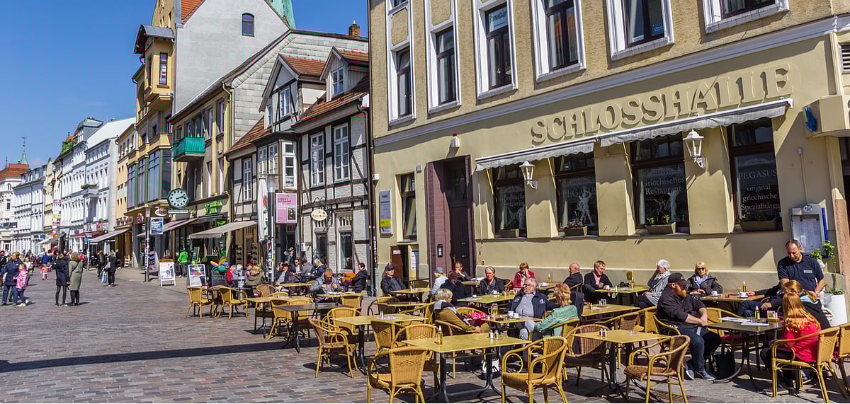 A caf in Schwerin before the COVID-19 lockdown (representative image)