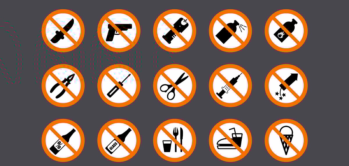 The tree was made form items confiscated by the airport staff