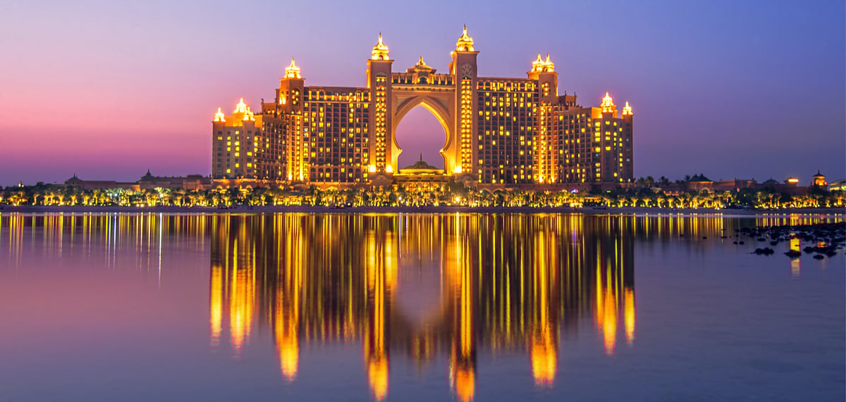 Representative Image The Atlantis in Dubai during twilight 