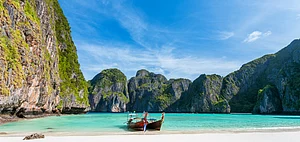Panoramic view of Maya Bay