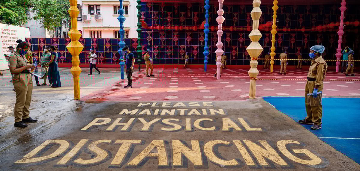 Durga Pandals in the times of the pandemic 