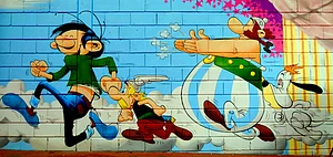 Asterix street art in Paris