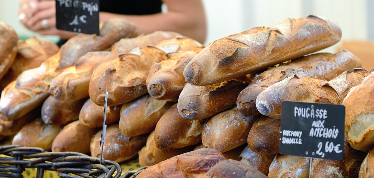  Freshly baked baguettes is a symbol of daily life in France