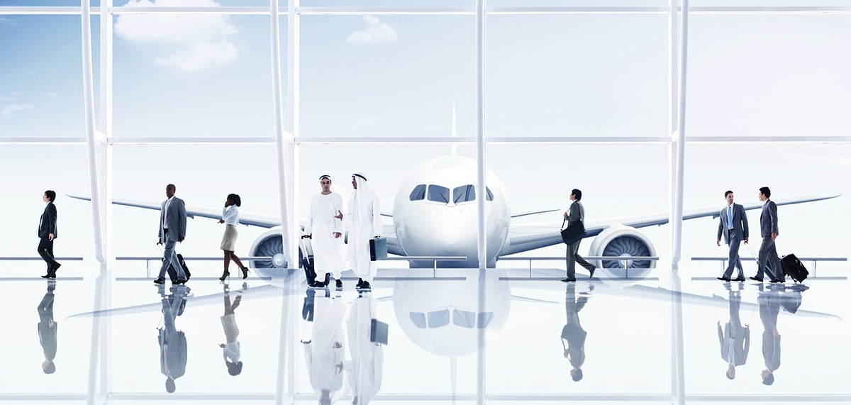 The airport will be a sleek mirrored edifice rising from the desert (representative image)