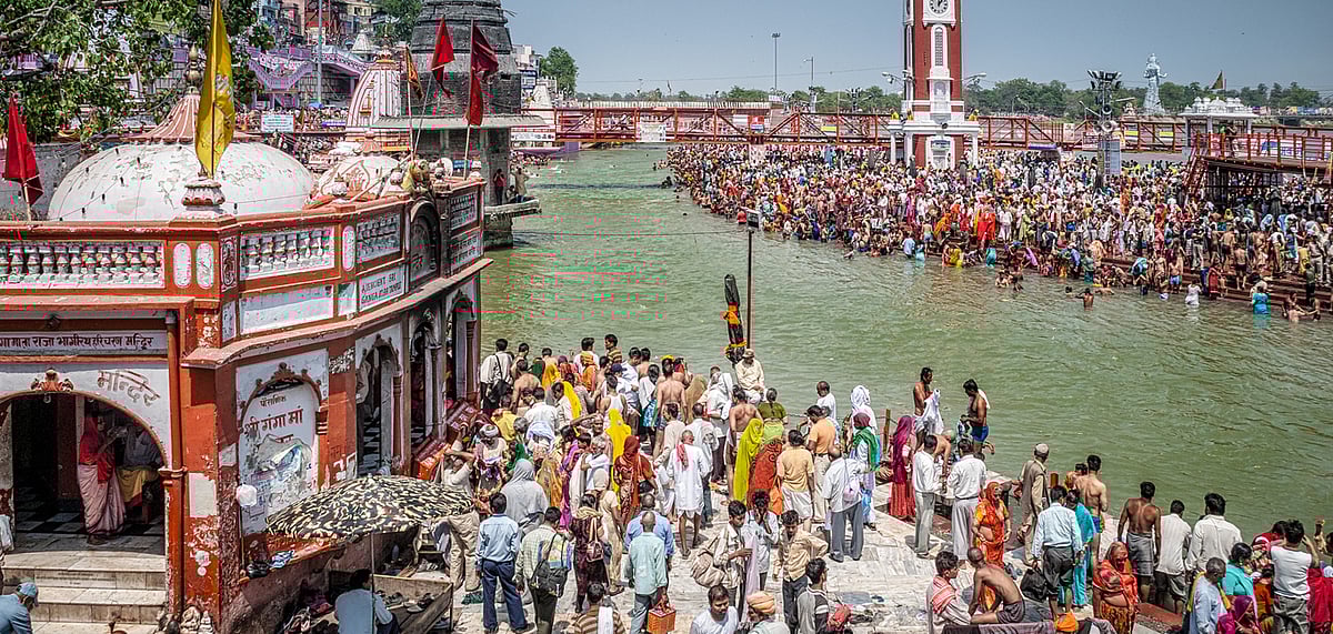 Pilgrims at Kumbh Mela in Haridwar in 2010