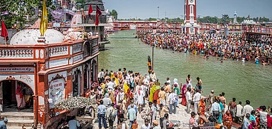 Pilgrims at Kumbh Mela in Haridwar in 2010