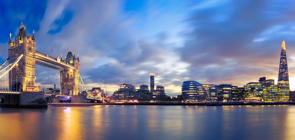 The Tower Bridge at sunset 