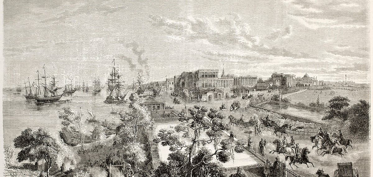 Kolkata, the old cityscape from the custom house