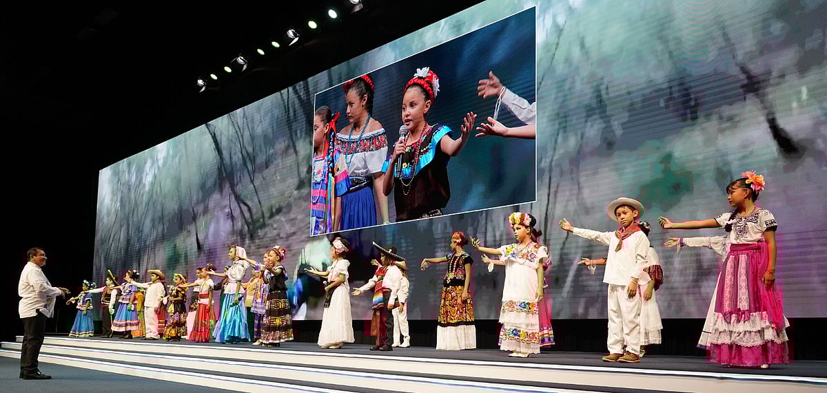 At the WTTC Global Summit inauguration in Cancun, Mexico. 