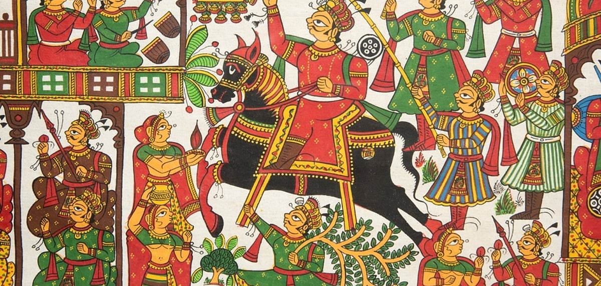 A phad painting at the India Craft Week